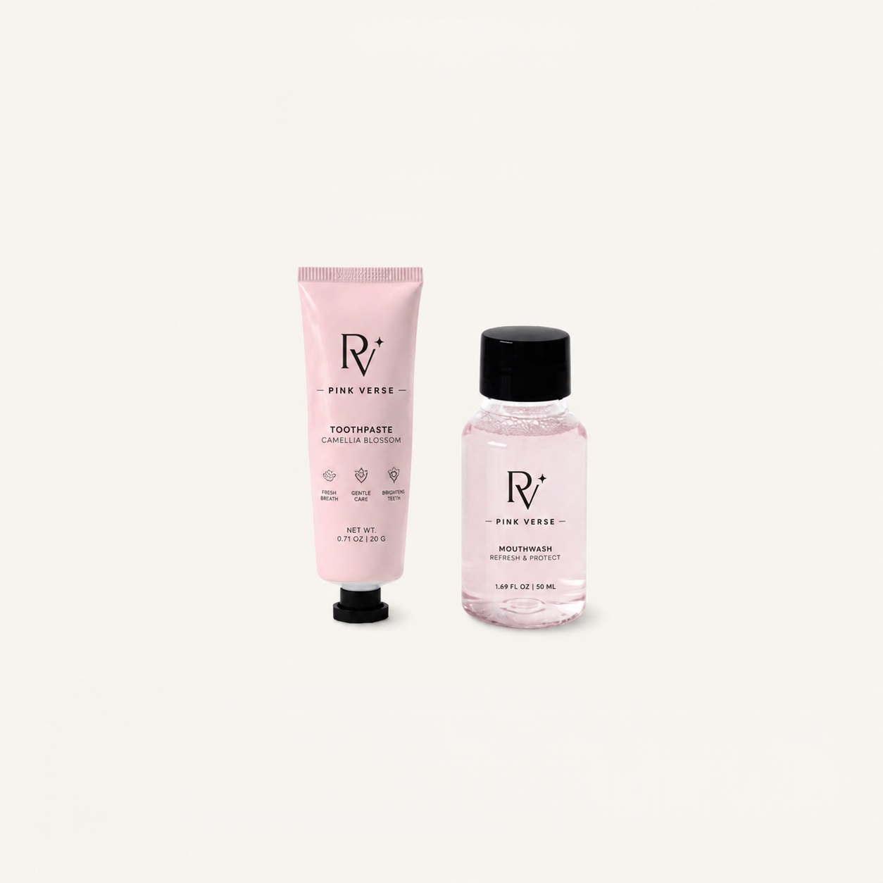 Travel Set: 20g Toothpaste + 50ml Mouthwash
