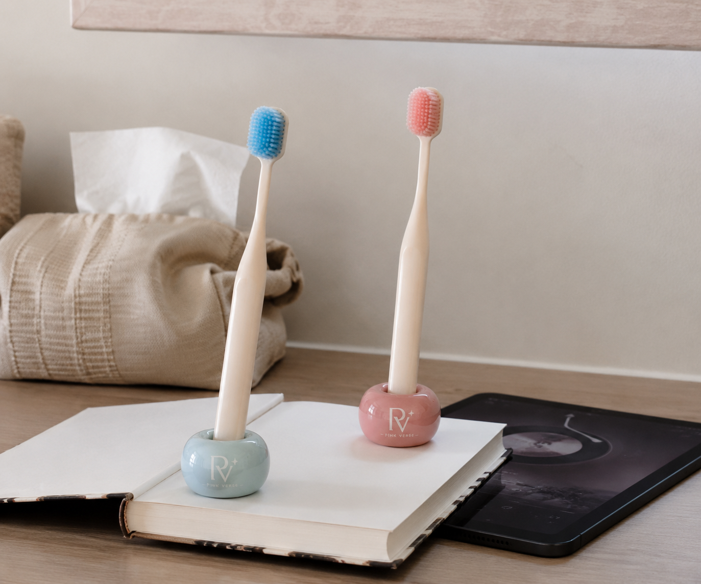 Minimalist Ceramic Toothbrush Holder